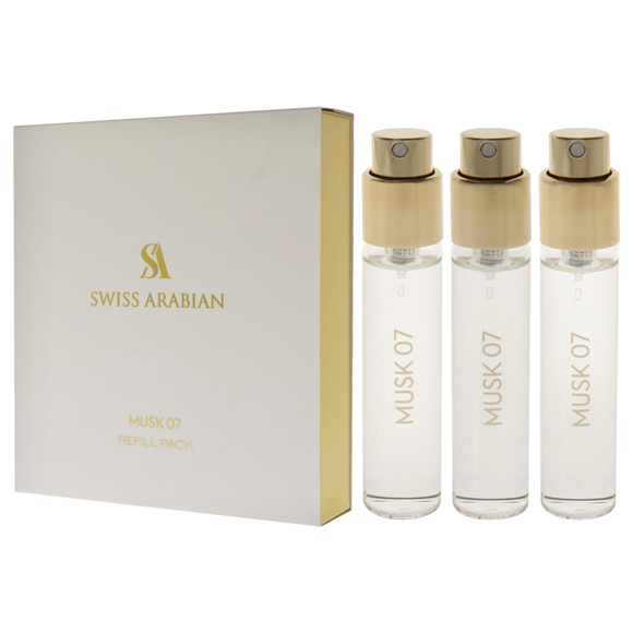Musk 07 by Swiss Arabian Unisex - 3 Pc Mini Gift Set 3 x 1oz EDP Spray (Refill) - Picture 4 of 5